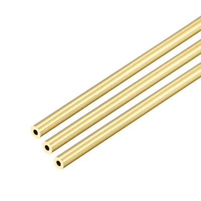 3Pcs Brass Round Tube 300mm Length 4mm -10mm OD 1mm Wall Thickness Seamless Pipe • £13.42