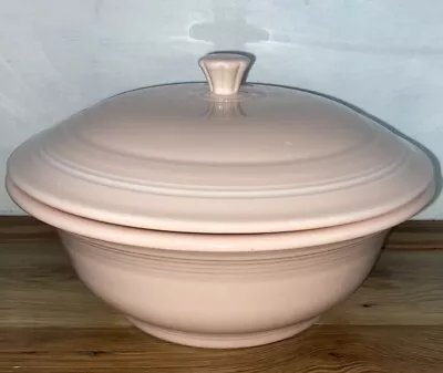 FiestaWare Apricot Covered Casserole Dish With Lid Fiesta HLC USA Vintage 80S • $59.99