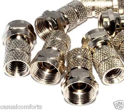 £1.99 • Buy 5 X Coaxial F Plugs,6mm Screw Type/twist-on Rg59/u Rf Sky Virgin Cable Connector