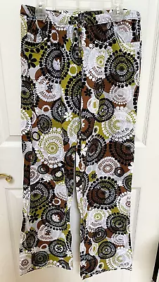 Very Bradley Cocoa Moss Geometric Circle Sleep Lounge Pajama PJ Pants Small • $9.99