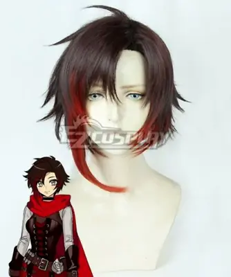 RWBY Volume 7 Ruby Rose Black Red Cosplay Wig/ • $14.25