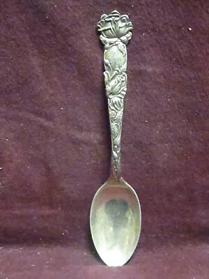 Sterling Alvin BRIDAL ROSE COFFEE SPOON 5 1/4  19 Grams  Monogram  R • $26