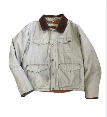 Wrangler Hero Sherpa Lined Jacket Tan Medium • $47