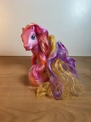 My Little Pony 2002 Rainbow Flash Pink Pony With Extra Long Tail & Mane • $14.99