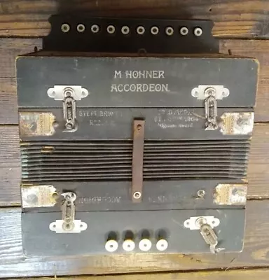 1920s Hohner Button Accordion 10 Treble 4 Bass Antique Accordion Germany  • $149.95