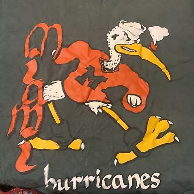 RARE VTG Starter Miami Hurricanes Tee!! Size XL Unique Must See • $19.95