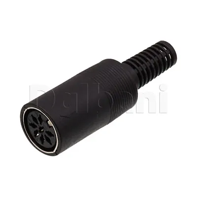 10101510247 DIN Connector 8 Pin Female Black And Silver • $10.95