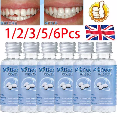 Temporary Tooth Repair Kit Fix Broken False Teeth Fill Gaps Dental Denture Glue • £5.75