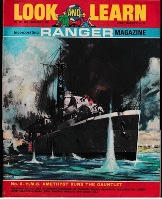 £4 • Buy Vintage LOOK & LEARN Comic No.267 25th February 1967~H.M.S Amethyst Cover