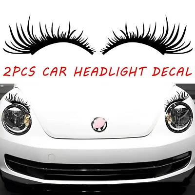 9.8  X 4.3  Car Eyelashes Decal Sticker Badge Universal For Porsche Beetle BMW • $11.99