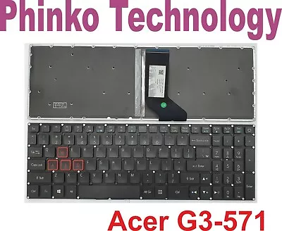 New Keyboard For Acer Predator Helios 300 G3-571 G3-572 G3-572-72YF Backlit • $88.83