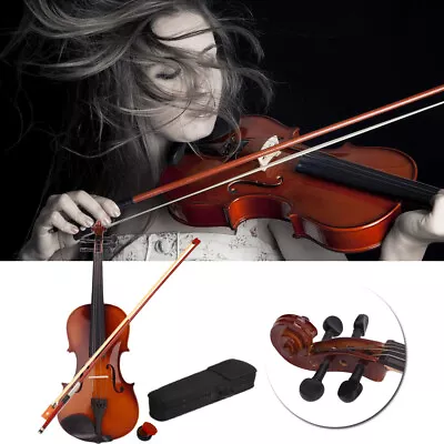 Hot Sale Perfect 4/4 Size Acoustic Violin With Case Bow Rosin Natural Color • $52.80