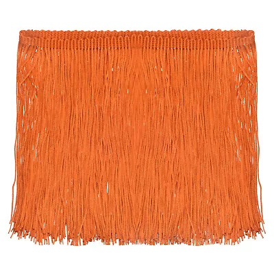 10 Yards 6 Inch Chainette Fringe Trim Tassel Sewing Trim For Clothes Orange Red • £16.43