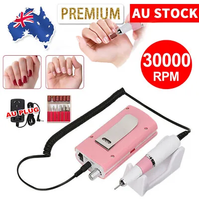 Durable Portable Rechargeable Electric Nail Drill File Manicure Cordless Machine • $61.89