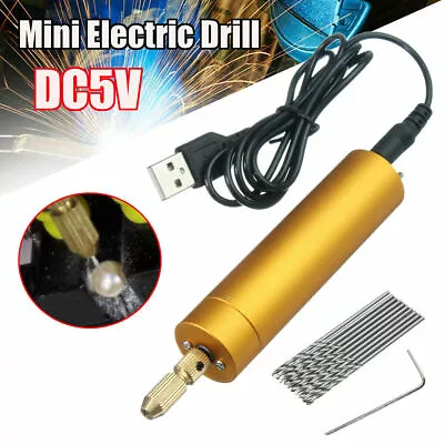 DIY Mini Micro Small Electric Aluminum Hand Drill DC 5V For Motor PCB Set Tool • $14.32