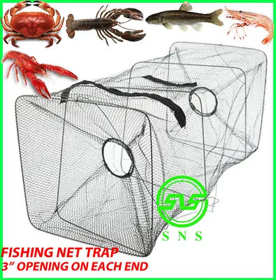 Fishing Bait Trap Fish Net Cast Dip Cage Crab Minnow Crawdad Shrimp Foldable  • $5.69