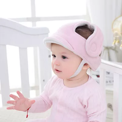 (Pink)Infant Baby Toddler Safety Helmet Adjustable Safety Protective Headguard • £9.35