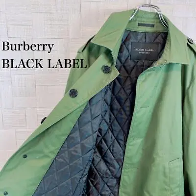 Burberry Black Label Trench Coat Khaki Belt Quilted Men's Asian Fit M From Japan • $524.02