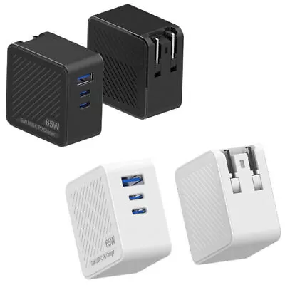 65W Fast Charging Triple Ports USB-C Mini Square PD Wall Charger Universal • $13.29