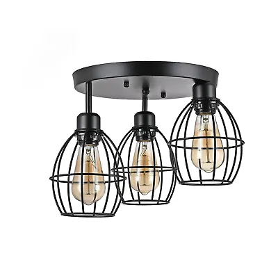 Rustic Chandelier Lamp Industrial Ceiling Pendant Light Fixture Farmhouse 3Light • $19.95