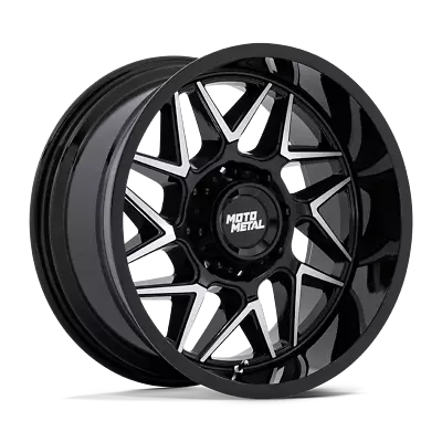 Moto Metal MO812 TURBINE 20X9 5X127 +1 GLOSS BLK W/ MACHINED FACE Wheel Rim (QTY • $299.50