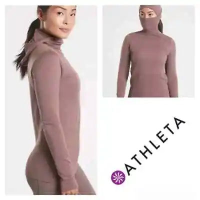 Athleta FAB! Flurry Balaclava Seamless Hoodie Pullover Compression Thumbhole  XS • $16