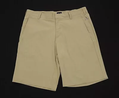 Adidas Golf Khaki Brown Tech Blend Flat Front Golf Shorts Mens 34 • $9.99