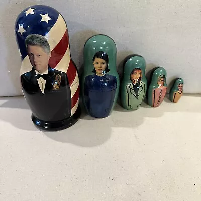 Russian Nesting Dolls - Bill & Hillary Clinton Monica Lewinsky Paula Jones+ • $14