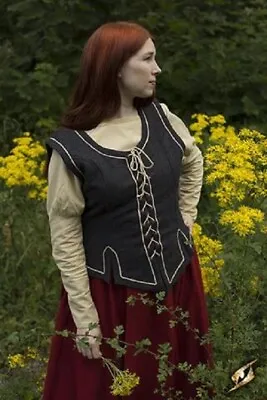 Medieval Ladies Vest Bodice Renaissance Larp SCA Costume Womens • $44