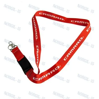 Lanyard Neck Keychain Quick Release Key Chain For Chevrolet Red Camaro RS SS Z28 • $5.60