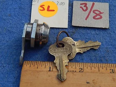 1940s Cabinet Lock 3/8 Inch - Chicago Lock With Key SB 365 • $15