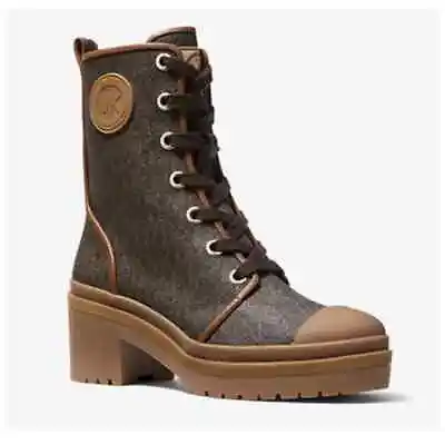 NEW MICHAEL KORS Corey Logo Combat Boot Bootie MSRP $325 Size 7 • $145