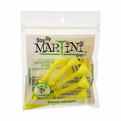 Martini Tees 3 1/4  Step-Up Yellow Golf Tees- Pack Of 2 (10 Tees) • $12.99