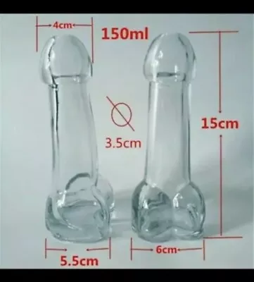 Penis Shaped Cocktail Wine Glass  High Strength Drinking Glasses Funny Party Bar • £8.97