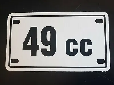 Scooter Tag 49cc Made In USA 7x4 50cc Ployboard License Plate 49 Cc Moped 50 Cc • $6.34