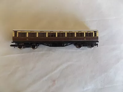 FARISH  57' MAINLINE GWR CHOCOLATE & CREAM 1st / 3rd COACH ( 709 ) BOXED N GAUGE • £0.99