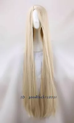Movie Rapunzel Tangled Light Blonde 120cm Long Straight Cosplay Wigs • £32.62