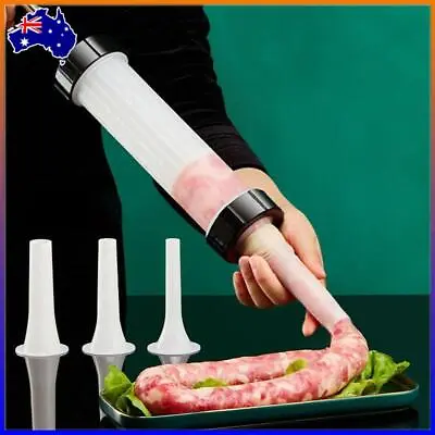$15.19 • Buy Sausage Machine Meat Filler Stuffer Salami ​Maker Funnel Enema Tube & 3 Mouth AU