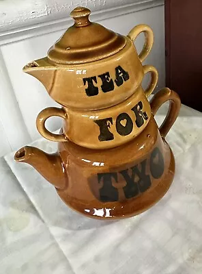 Vintage 60’s Make In Japan “Tea For Two” Brown Tea Set • $40