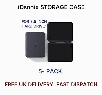 5x Portable Hard Drive Protector Protective Case Storage Box For 3.5 Inch HDD • £23.99