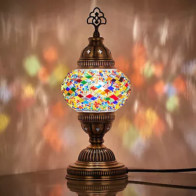 10 Turkish Moroccan Mosaic Colorful Table Bedside Desk Lamp Light Lampshade 12  • $47.80