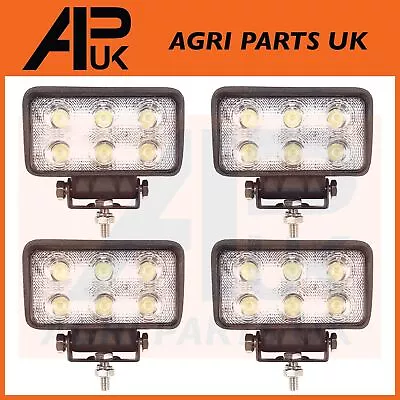 4 X 18W Rectangle LED Work Light Lamp Flood Beam Digger Tractor 4x4 Offroad SUV • $84.54