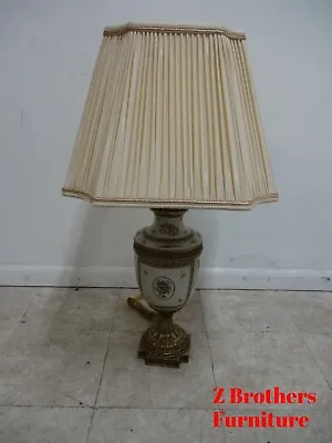 Maitland Smith Brass Porcelain French Regency Urn Table Lamp Light • $350.10