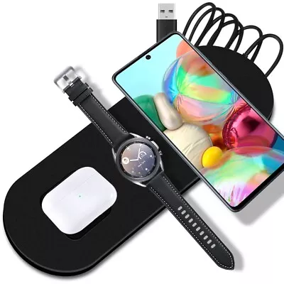 3 In 1 Wireless Fast Charger Charging Stand Pad F Motorola Edge+ 5G XT2061 Phone • $29.88