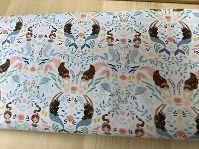 CLEARANCE Bolt End 35cm X 110cm 100% Cotton Fabric Dear Stella Mirrored Mermaids • £1.75