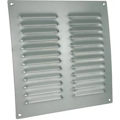 242 X 242mm Hooded Louvre Airflow Vent Satin Chrome Internal Door Plate • £48.99