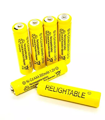 6-PCS 300mAh AAA NiCd 1.2v Rechargeable Batteries RELIGHTABLE Garden Solar M6 • $8.99