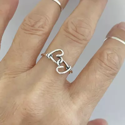 Unique Heart Ring 925 Sterling Silver Handmade Women Jewelry Gift For Her K-503 • $12.58