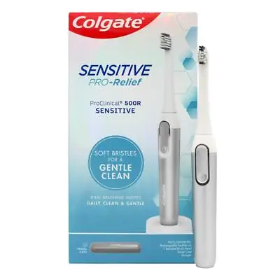 2xCOLGATE SENSITIVE PRO-RELIEF RECHARGEABLE TOOTHBRUSH SOFT BRISTLES • £35.10