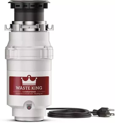 1/2 HP 2600 RPM Garbage Disposal W/Power Cord For Kitchen Sink Food Waste L-1001 • $88.31